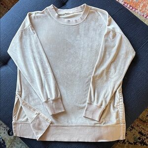 Altar’d State Velour Cream Top, Sz S